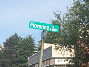 Florence Street Victoria BC – a thematically relevant find during Stephen Lund's GPS-art  Strava-doodling of Italy and Sicily