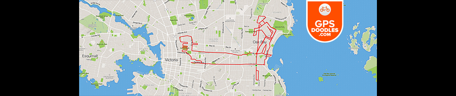 Gondolier by GPS artist Stephen Lund in Victoria, BC, Canada GPS Garmin Strava art cyclist cycling creativity Venice Italy Venezia gondola il gondoliere